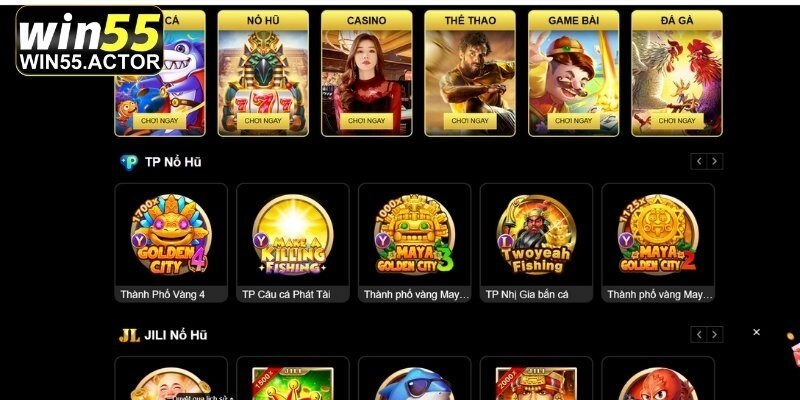 Kho game đổi thưởng cực chất chỉ có tại Win55